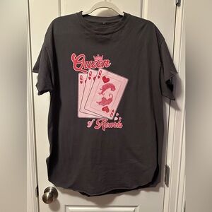 Queen of Hearts Graphic Tee - Black